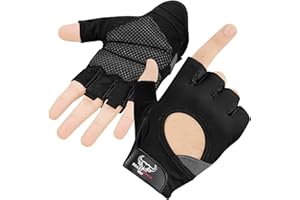 BEAST RAGE Workout Gloves for Men and Women, Fingerless Weight Lifting Glove with Palm Protection Padding, Breathable and Lig