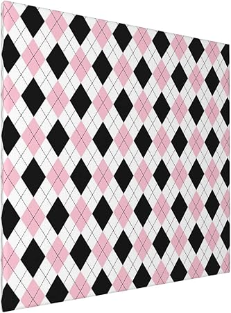 Amazon Co Jp 黒ピンクの格子 絵画 油絵 ファッション アートフレーム フレームレス 装飾画 豪華な 壁画 改善する ホーム スタイル 防湿 背景画 50x50cm Generic