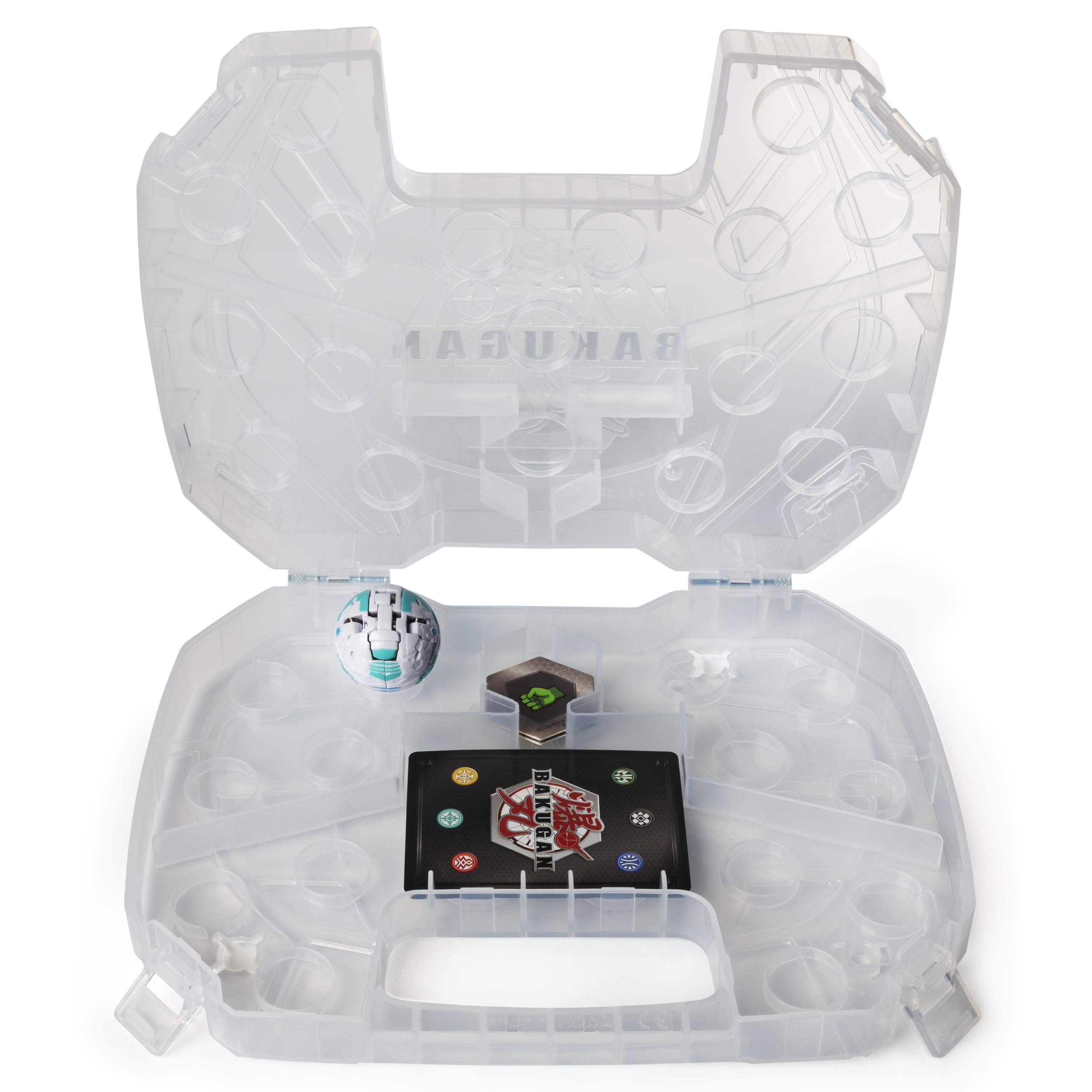 BAKUGAN Baku-storage Case Collectible Action Figures, with extra Basic Ball (Gorthion (White)), for Ages 6 and Up