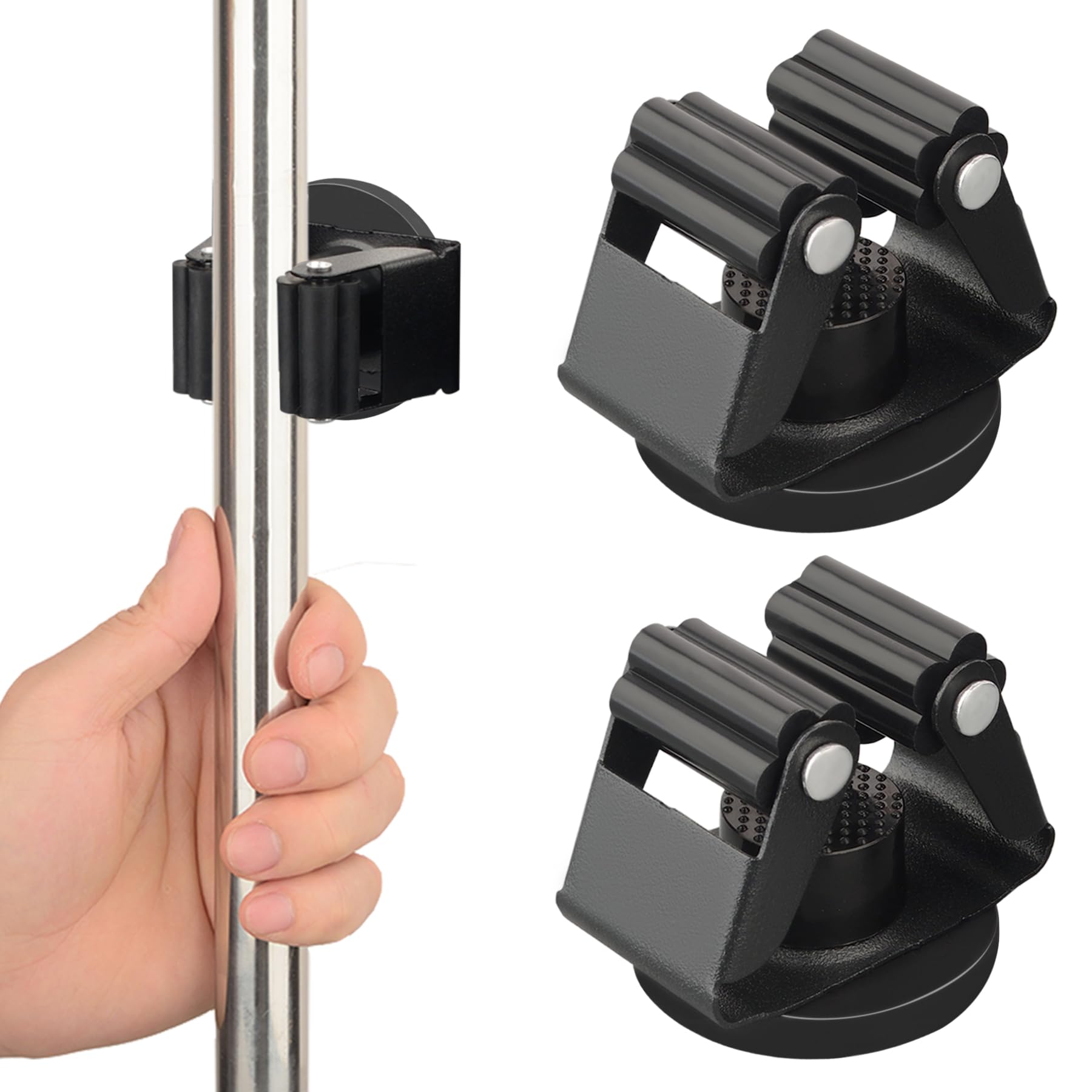 MUTUACTOR Porte - balai à balai magnétique, balai magnétique Robust Pour outils de Garage, Garage Cuisine buanderie Arrangement et Organisation Porte - balai Puissant Pour, Pack of 2