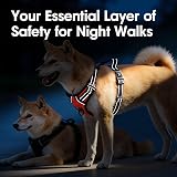 PoyPet No Pull Dog Harness Reflective Vest with 2 Leash Attachments Red M view 8