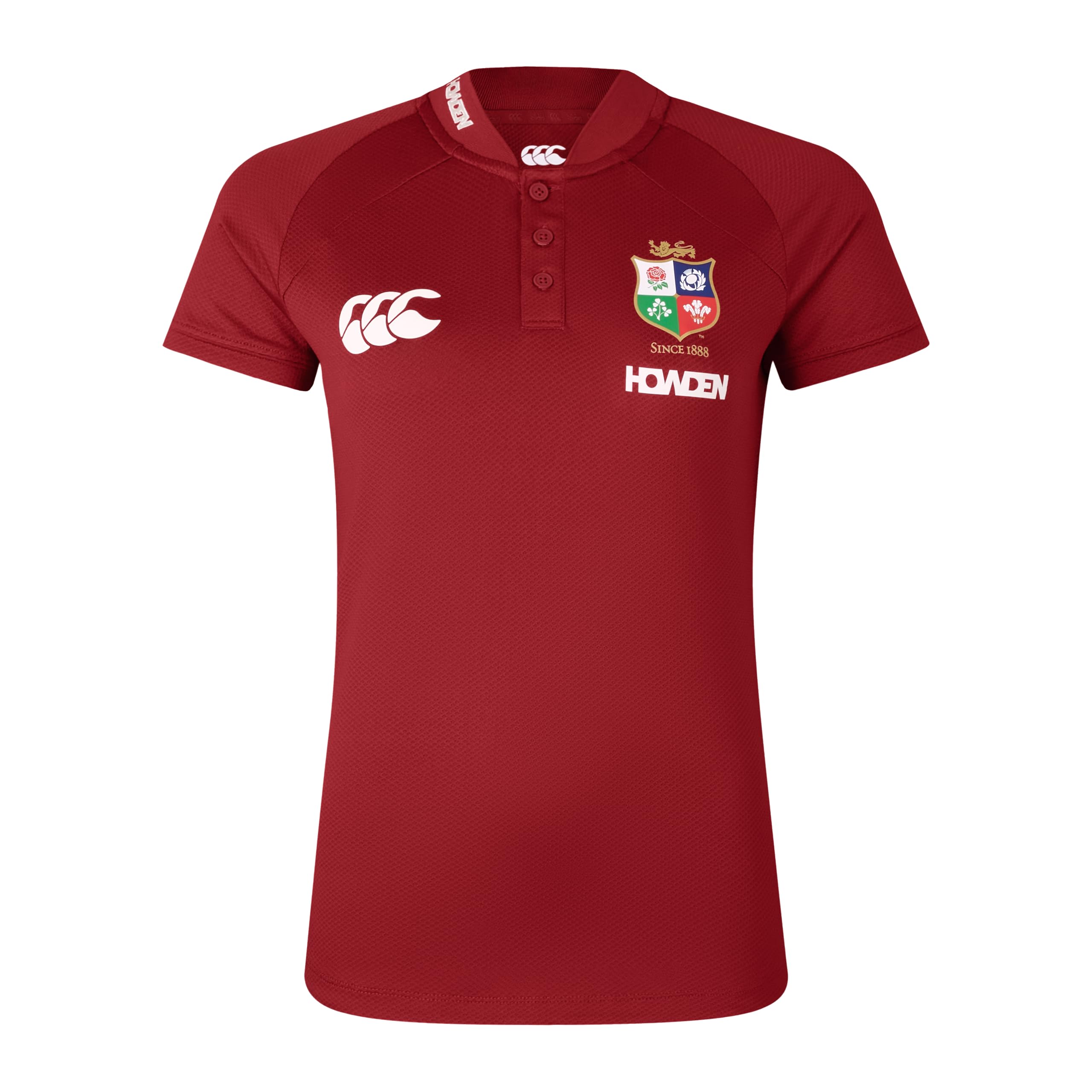 British & Irish Lions Canterbury Women's Official Canterbury Polo Shirt | Breathable | Moisture Wicking, Red Dahlia, 10