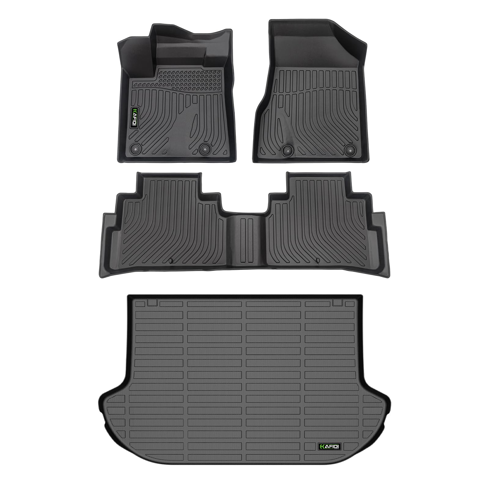 HAFIDI Floor Mats & Cargo Liner for Nissan Murano 2024 2023 2022 2021 2020 2019 2018 2017.5 All Weather Protection TPE Heavy Duty Non-Slip Automotive Floor Liners Set Accessories, Black Image