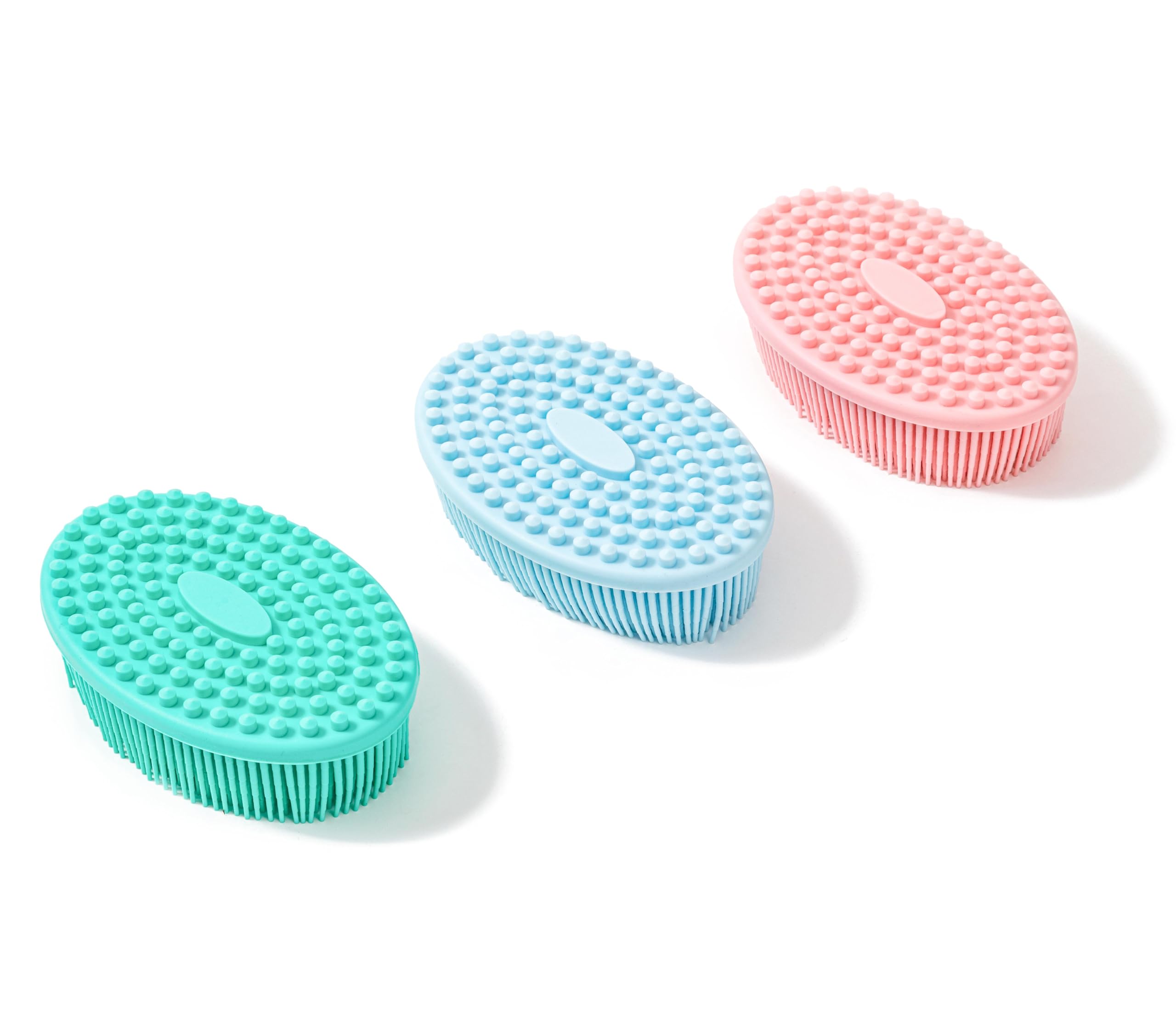Premium Sensory Brush for Kids or Autism,Soft Silicone Body Scrubber,2 in 1 Sensory Room Occupational Therapy Brushes,Silicone Loofah,Pet Shower Brush Bath Brush Shampoo Brush