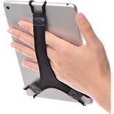 TFY Security Hand Strap Holder for Tablets Anti-Drop Secure Grip Black | Compatible with Galaxy tab s, iPad mini, Fire 7/hd 8 | Anti-drop protection | Works with/without case | Ideal for in-car use