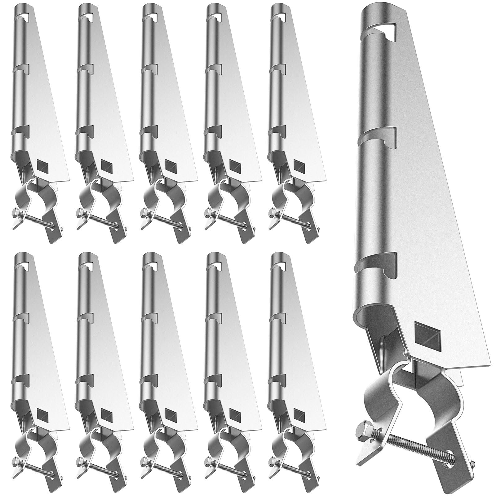 Photo 1 of 10 Pack Barbed Wire Arm for Top Rail Chain-Link Fence,Galvanized Steel Fence Height Extender for Garden Outdoor, Cornered Barbwire Arm Barbwire Arm Extensions for Chain Link Fence (1-5/8“-10 Pack)