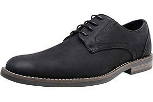 Jousen Mens Dress Shoes Retro Plain Toe Business Casual Oxfords Dress Shoes for Men