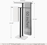 KES Freestanding Towel Rail with Marble Base Black 2 Tiers SUS304 view 6