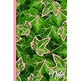 Notes: Pink and Green Ivy Leaf Notebook Journal|6x9|100 Pages|Glossy ...
