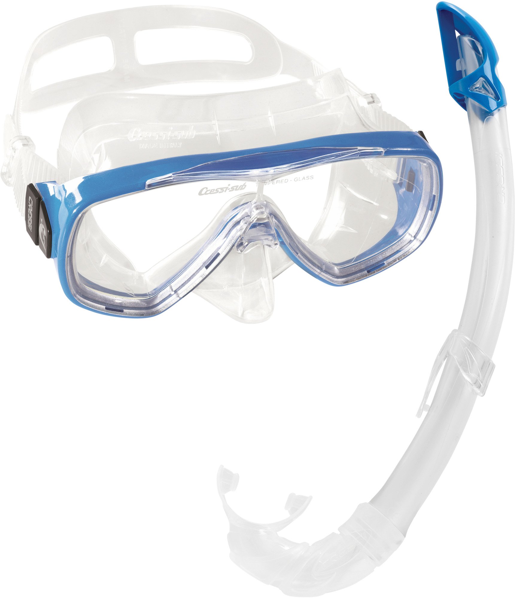 Cressi Onda and Mexico Snorkel Combo (Blue)