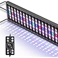 hygger Aquarium LED Light Fish Tank Full Spectrum Lighting with 24/7 Day-Night Cycle Mode & Auto On/Off Timer, 7 Color Options, Dimmable, Extendable Bracket for 48~54in Tank Plant Lights