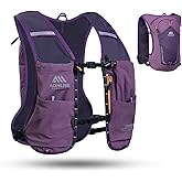 AONIJIE Running Hydration Vest for Men & Women, 8L Hydration Backpack, Multiple Pocket Designs for Water Bottles/Bladders, Lightweight Breathable for Hiking, Climbing, Marathon & Cycling