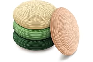 Libima 4 Pcs Wiggle Seat Inflated Wobble Cushion for Sensory Kid 13 Inches Balance Disc Flexible Seating for Classroom Sensory Pad for Chair Wiggle Cushion with Needle Pump