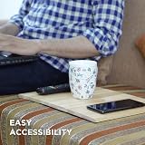 Besto Sofa Arm Tray Foldable Wood Tray Brown 37.5x25 cm Non Slip Backing view 5