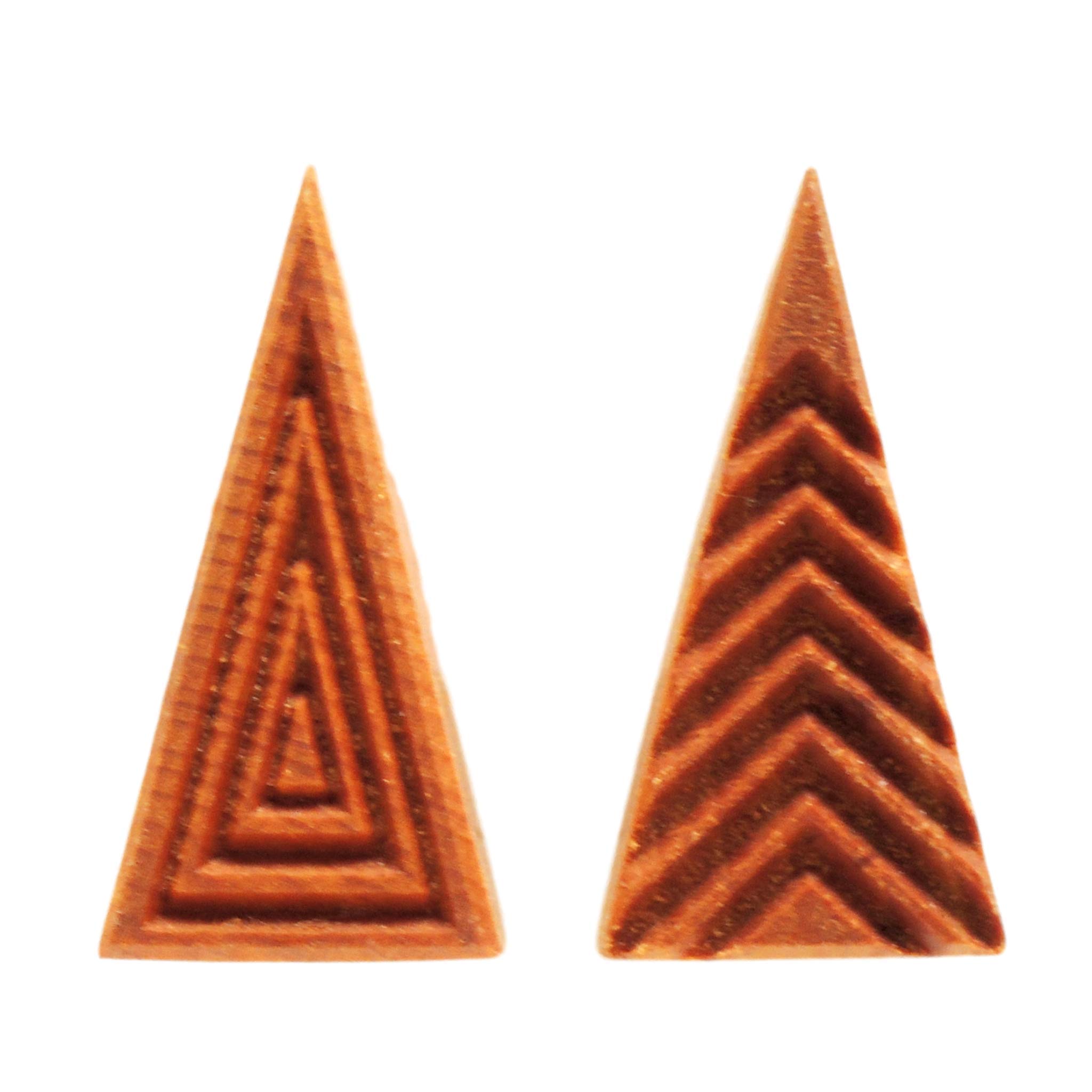 MKM Pottery Tools Stamps 4 Clay Medium Tall Triangle Decorative Stamp for Clay (STM-T2)