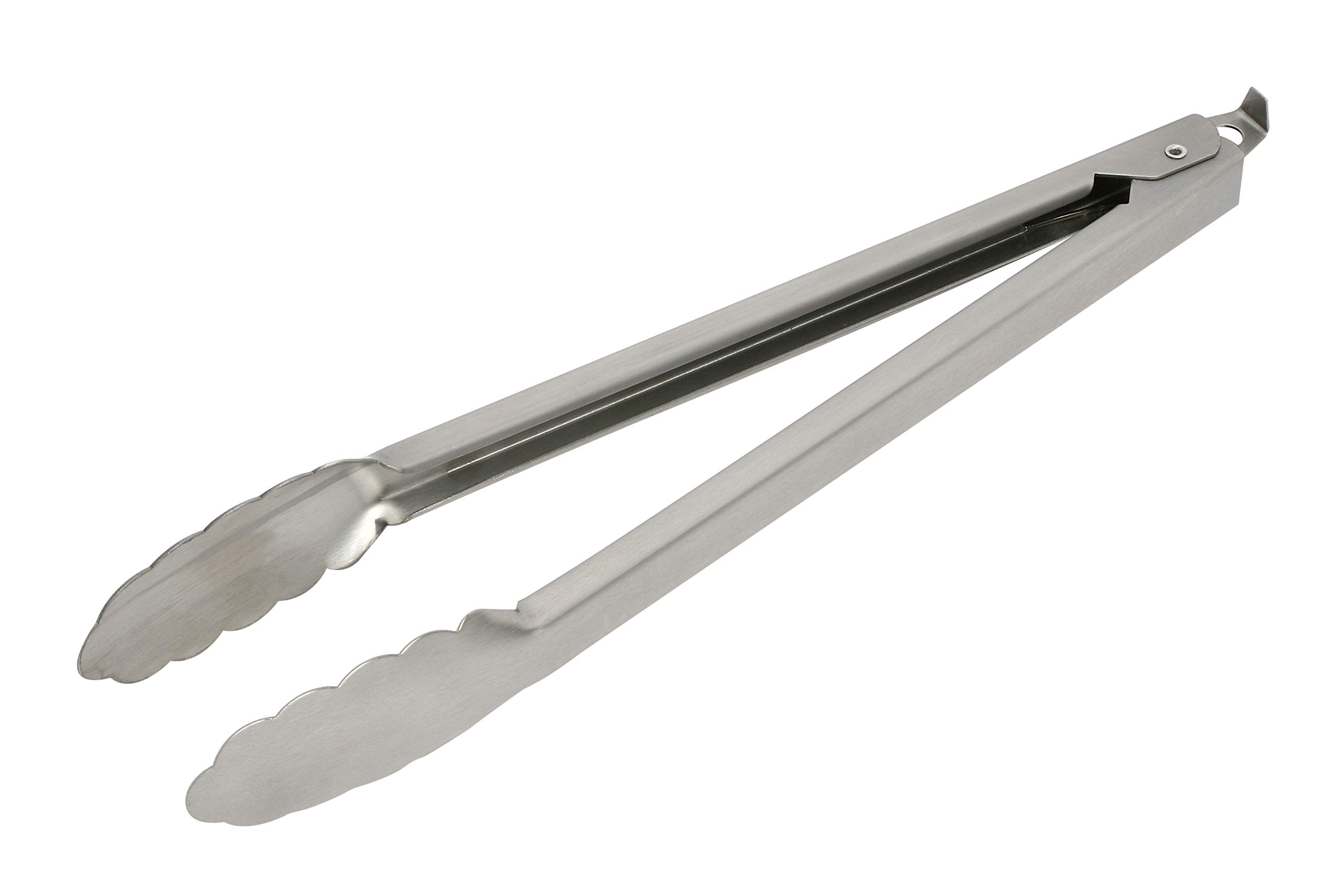 Wiltshire Classic Kitchen Tongs 30cm, Cooking & Serving Tongs, Salad & Heavy Duty BBQ Tongs, Heat Resistant Utensil, Stainless Steel Scalloped Function Head, Locking Mechanism, 30x7cm, Silver