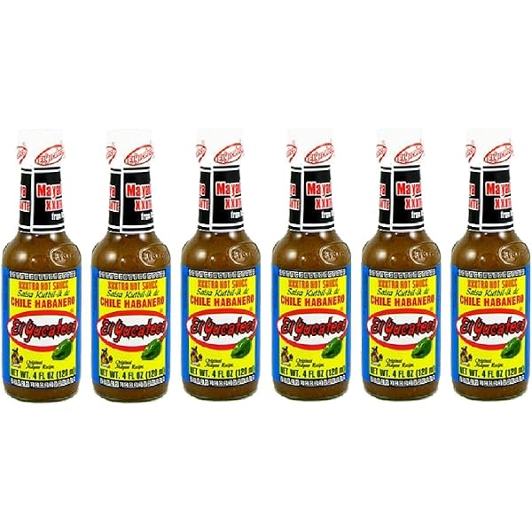 Amazon.com : El Yucateco XXXtra Hot Habanero Sauce, 4 oz., 6 ...