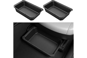 WDG for Tesla Y Under Seat Storage - 2PC Fits 2023-2020 Model Y 2 in 1 Double Layers Storage Box, for Tesla Model Y Accessories 2023 2022 2021 2020