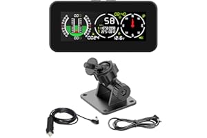 MOTOCOCHE GPS Car Digital Inclinometer for Off Road Vehicles, Head Up Display DC 10-30v Multifunctional Vehicle Clinometer Digital Speedometer with Coordinate Display
