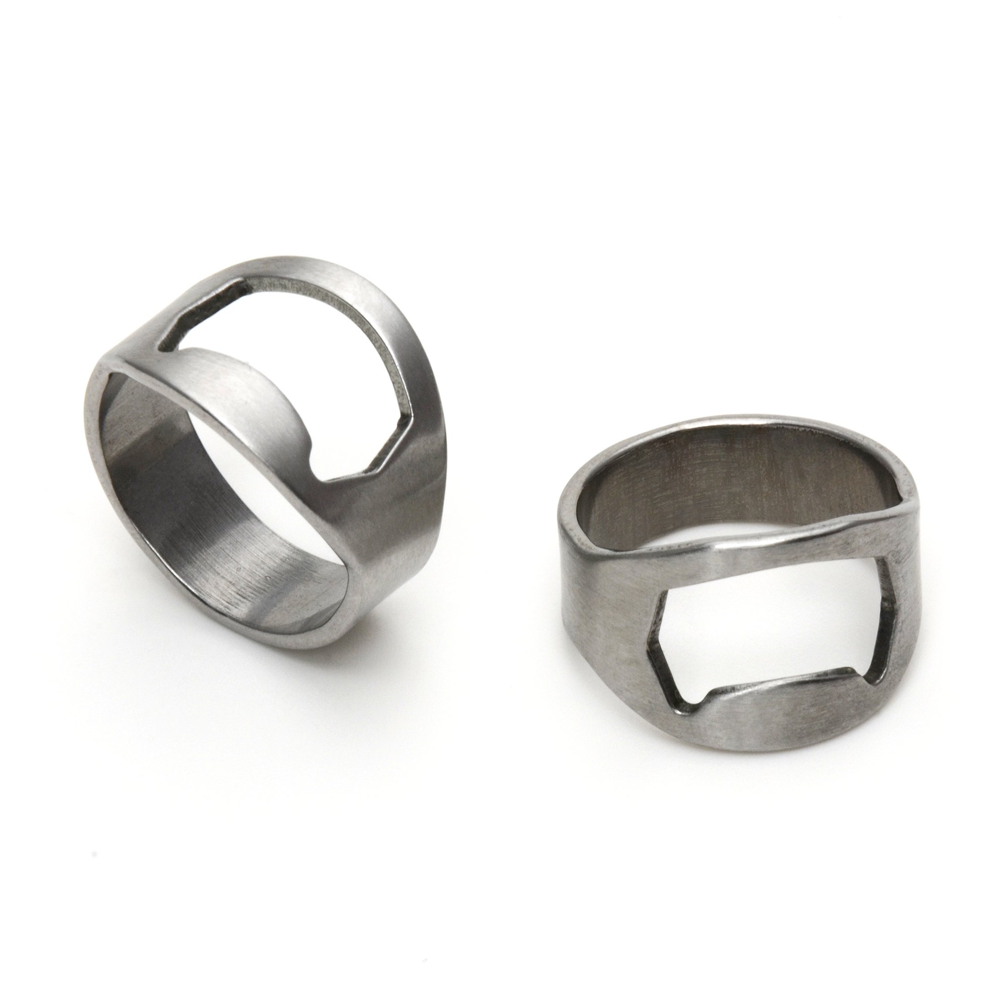IGGI Stainless Steel Ring Finger Beer Bottle Opener Silver logo Pack of 2