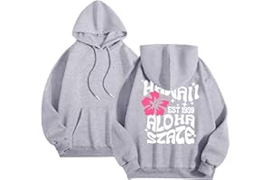 Itsame Pink Palm Puff Hoodies For Teen Girls 2024 Cute Graphic Preppy Sweatshirt Long Sleeve Drawstring Hooded Pullover Tops