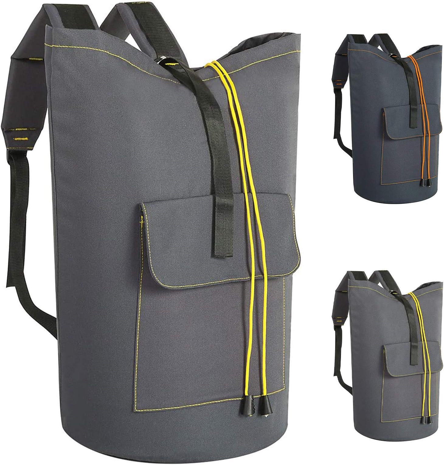 ZERO JET LAG 115L Extra Large Laundry Bag Heavy Duty Backpack with Straps Pockets Hanging Laundry Hamper College Essentials Storage Basket Storage Bag Dorm Home (Light Grey,XL)