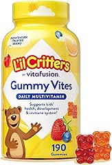 L'il Critters Gummy Vites Daily Kids Multivitamins Assorted Fruit Flavors for Ages 2+ Toddlers & Kids, Gummy Vitamin with Vit