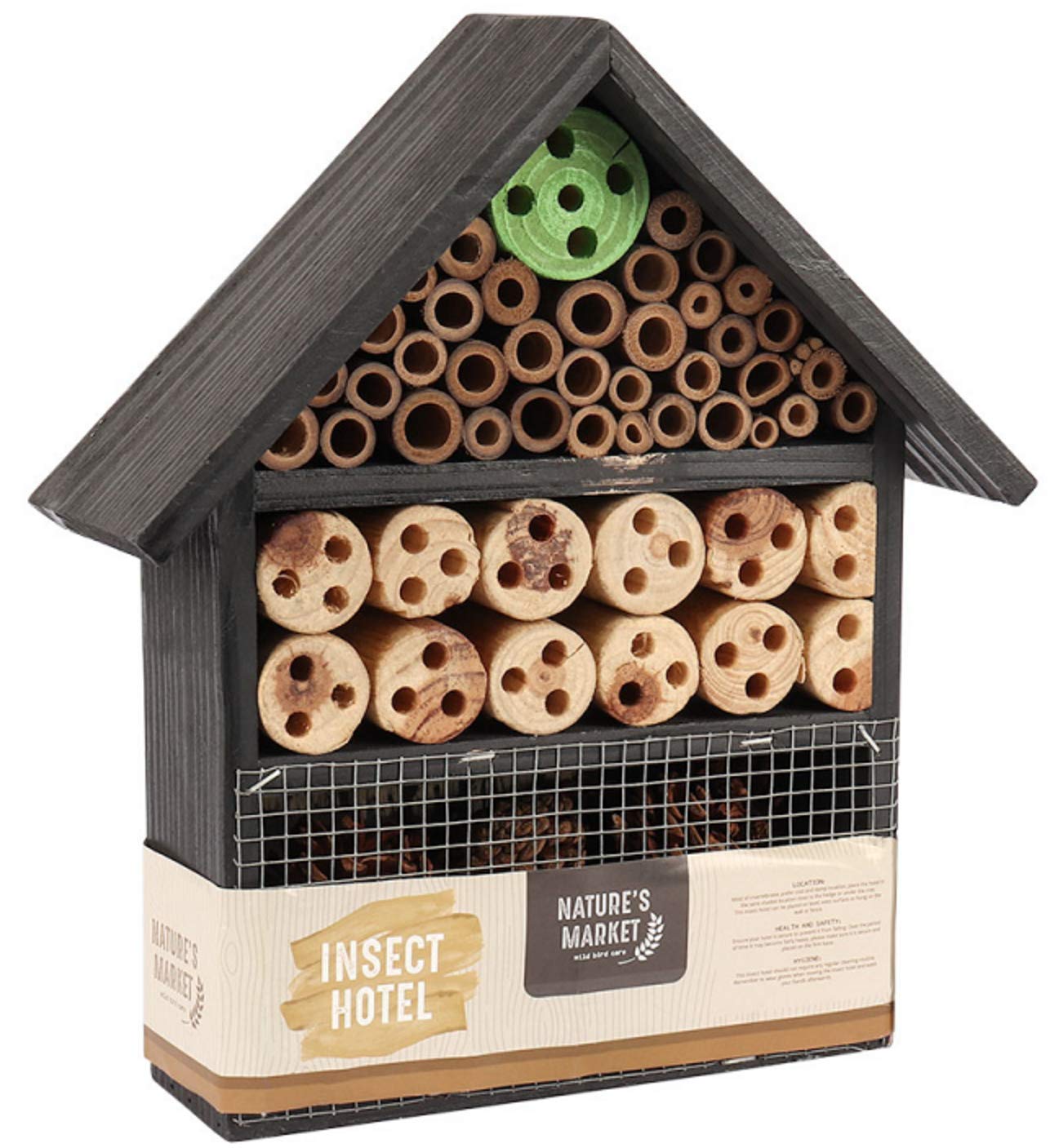 Natures Market Kingfisher Insect Hotel, Transparent, 9 x 25.5 x 32.5 cm