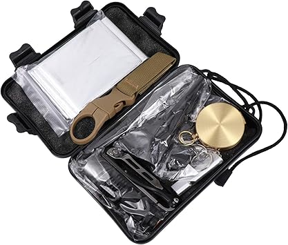 Amazon Iplusmile サバイバルグッズ サバイバルキット サバイバルセット 11点セット サバイバルナイフ マルチツール ステンレススチール サバイバルツール 防災用品 安全対策 Iplusmile 応急処置 救急箱