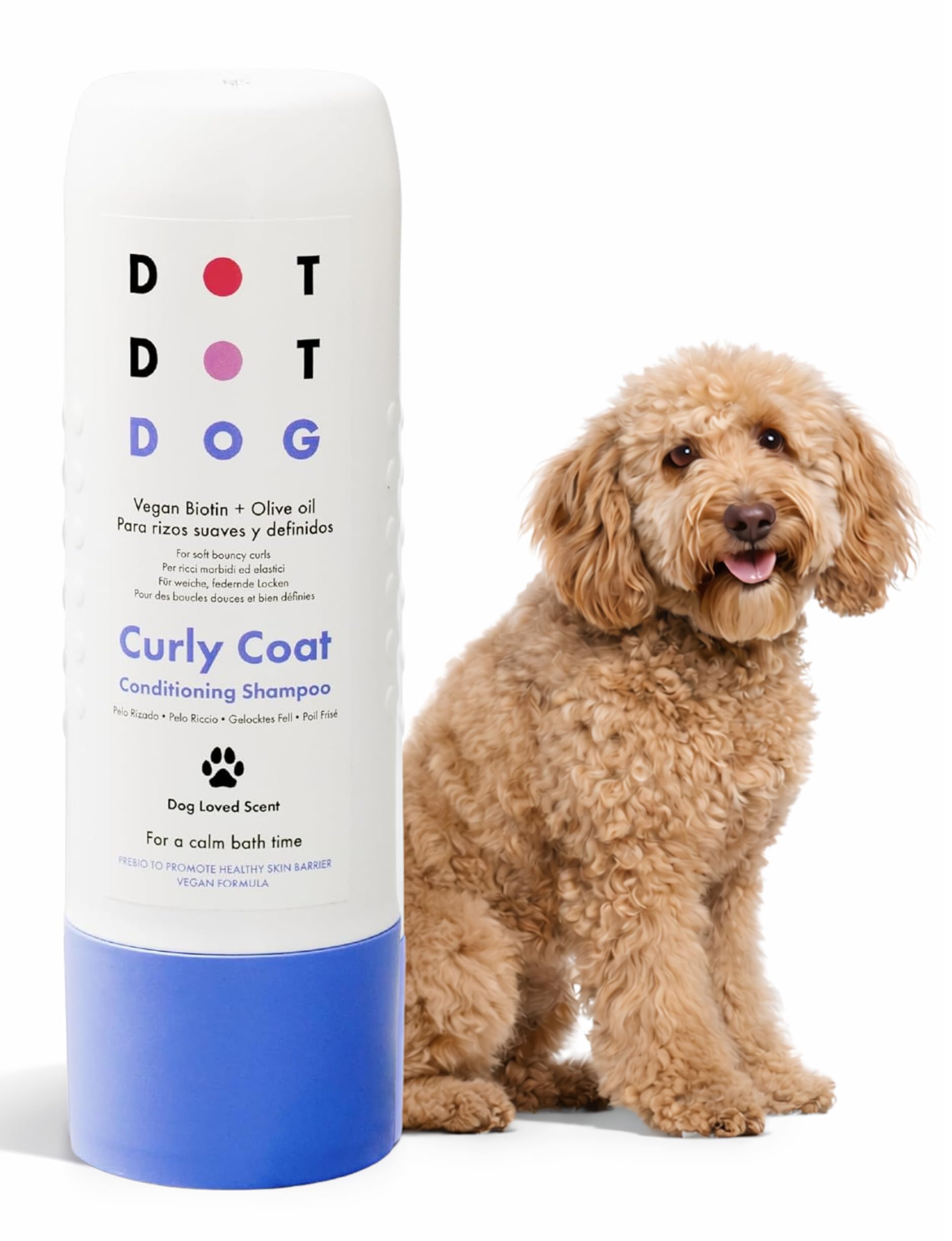 Dog Shampoo and Conditioner for Curly Coats - Defines Curls - Gentle, Hypoallergenic & Vegan - Low-Irritation Fragrance Dog Shampoo Sensitive Skin & Itchy Skin - Soft & Shiny Fur - 280ml