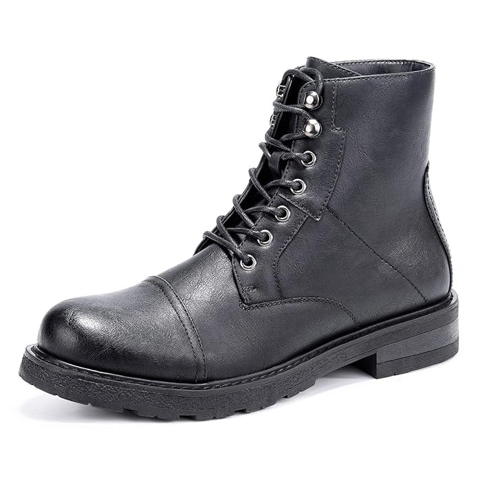 GM GOLAIMAN Men's Combat Boots Zip up Motorcycle Boots Review