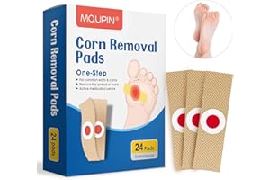 MQUPIN Maximum Strength Corn Removers Pads for Feet and Toes, Fast Effective Foot Corn Removal, Gentle Corn Cushions for Adults Seniors Teens Men Women