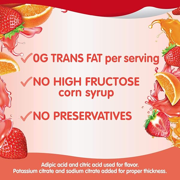 SNACK PACK STRAWBERRY AND ORANGE FLAVORED JUICY GELS, 4 COUNT SNACK CUPS