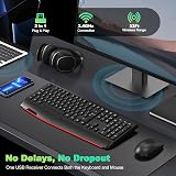 Cimetech JQ725 Wireless Keyboard and Mouse 2.4G UK Layout Black view 3