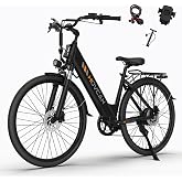 Movcan V80 Electric Bike, 1000W Motor 28MPH 26'' City Cruiser Ebike for Adults, 48V 13Ah Removable Battery Up to 70 Miles, 7-Speed Dual Disc Brake, Mountain E-Bike for Commuting