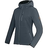 Little Donkey Andy Fleece Lined Softshell Jacket Women Hooded Waterproof Lightweight Jacket with Removable Hood Ski
