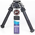 Accu-Shot Atlas Bipod BT10 V8 Standard Two Screw Clamp Plus USA Flag Patch and Jestik Microfiber Cleaning Cloth