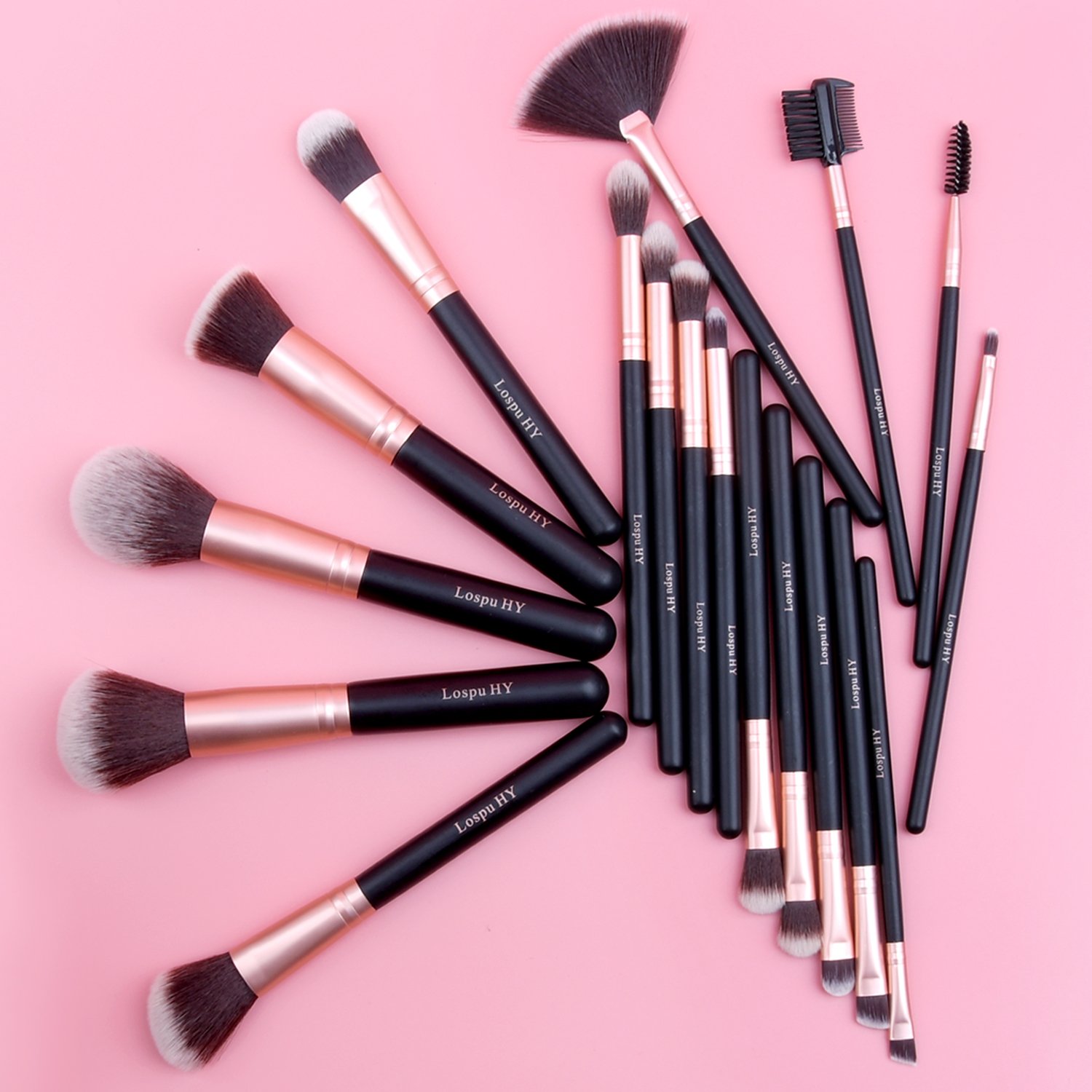 Ammiy 10-Piece Oval Makeup Brush Set