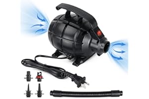 ROMELANDS Air Pump for Inflatables, Electric Air Mattress Pump with 4 Nozzles, Portable Quick-Fill Inflator Deflator for Outdoor Camping, Pool Floats, Pool Toys, Sleeping Pads