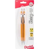 Pentel Sharp Mechanical Pencil, (0.9mm), Bold Line, Yellow Barrel, Pack of 2 (P209BP2-K6)