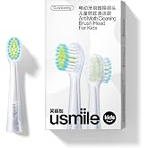 usmile Q30 Kids Replacement Brush Heads for Electric Toothbrush, 2 Pack | Extra Soft Bristles, Small Head for Gentle Cleaning, Fade-Away Reminder Bristles, Oral Refill Accessories for Children