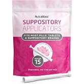 NutraBlast Vaginal Suppository Applicators, Individually Wrapped, 15 Count | For Boric Acid Suppositories for Women, Fits Most Brands, Pills and Tablets, Easy Insertion Without Using Fingers