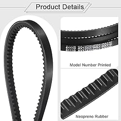 uxcell 2Pcs AX110 EPDM V-Belt, Raw Edge Cogged