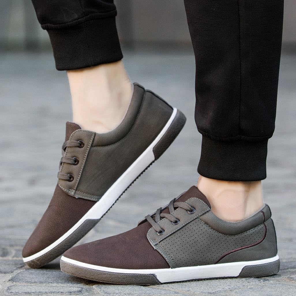 Hemlock Flat Shoes Mens Men S Casual Shoes Sport Shoes Men Lace Up Loafers Moccasins Male Shoes Us 8 5 Brown Amazon Co Uk Kitchen Home