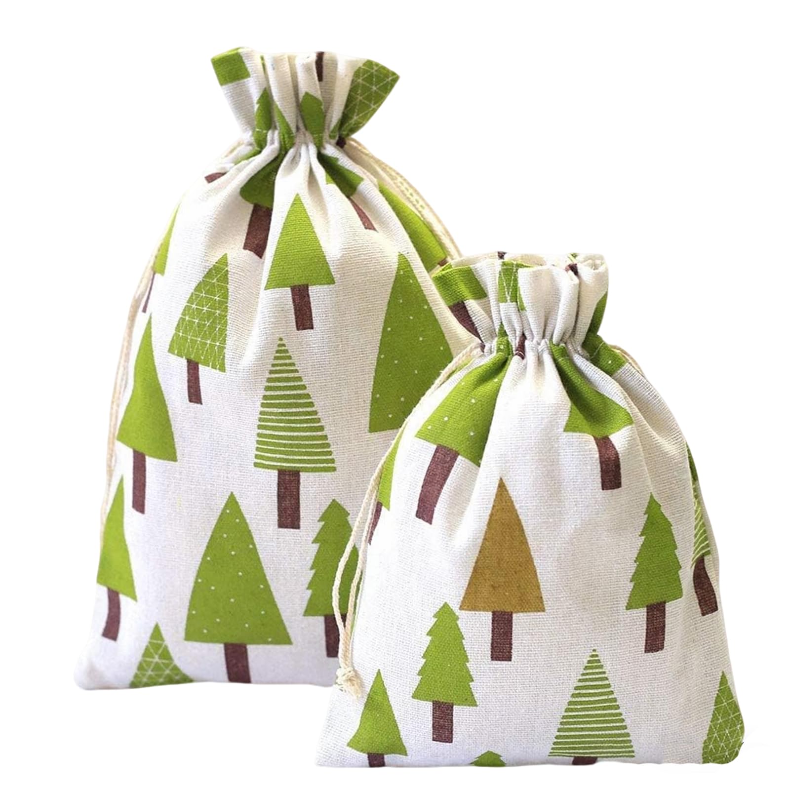 HERZWILD 16pcs Cotton Drawstring Bags 6.7inch× 9.1inch Burlap Gifts Bag with Drawstring Fabric Gift Bags for Wedding/Party/Festival/Storage/Decorating/DIY Bag (17X23cm)
