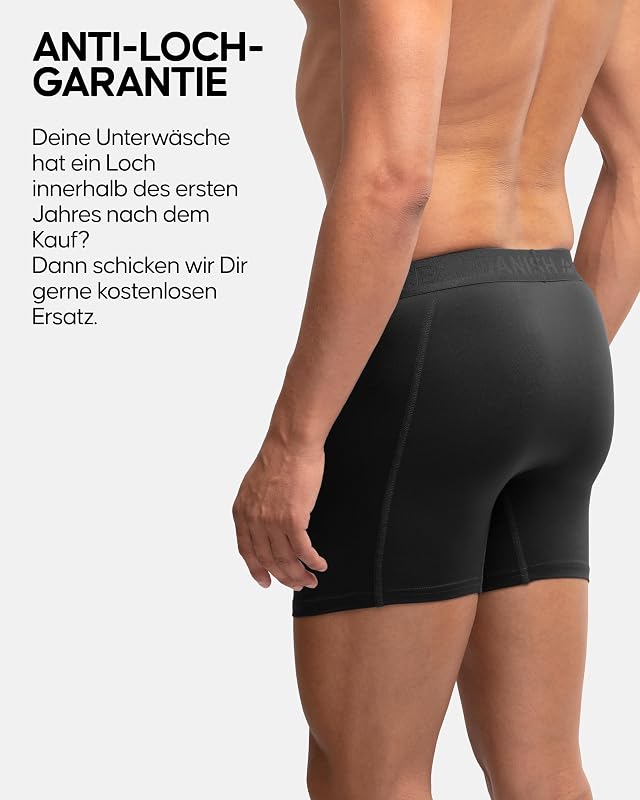 3er Pack Sport Boxershorts Herren, Schwarz, L