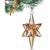 LOULIQIGIFT 2025 Crystal Star Ornament Champagne Glass Ornaments for Christmas Tree Nativity Christmas Ornament Crystal 3D Snowflake Ornament
