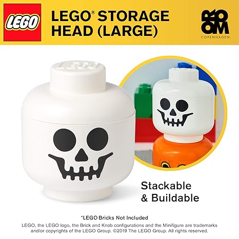 lego skull storage head