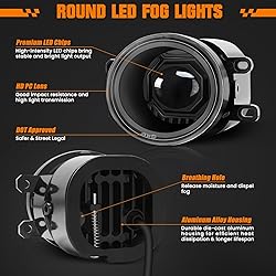 KARSAM Round LED Fog Lights Assembly for 2016-2023