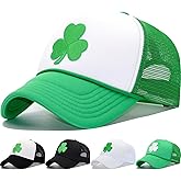 St Patricks Day Green Shamrock Trucker Hat, Ireland Irish Men Women Clover Baseball Cap, Gifts for Dad Mom Grandpa Grandma